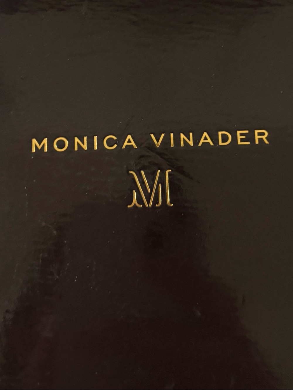 MONICA VINADER Gold Pendant  Linear Solo Diamond Necklace Adjustable 46cm/18' - Picture 4 of 6